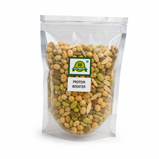 Nutmart Protein Booster crunchy snack – three-quarter pack view
